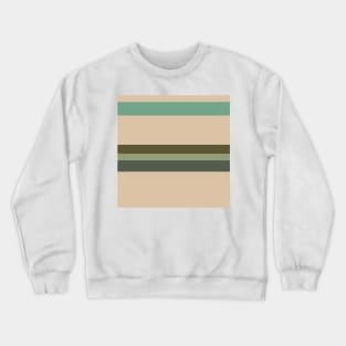 A pretty shape of Camo Green, Beige, Artichoke, Greyish Teal and Ebony stripes. Crewneck Sweatshirt